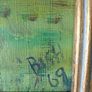 Antique horse painting of sea biscuit 28 inches by 21 Image 3