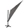 Cantilever Umbrella with Pole and LED Lights Anthracite 300 cm Image 3