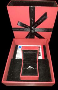 The Forever Diamond ring in gift box with cert