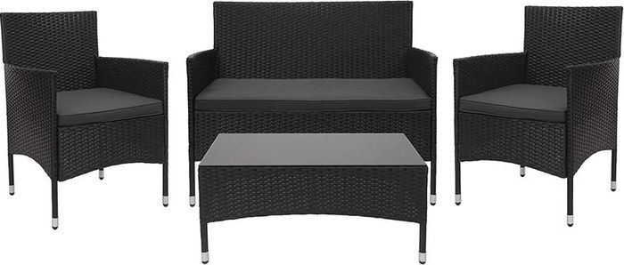 Garden Furniture Rattan Lounge Set with Cushions