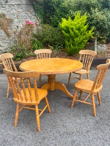 Stripped Pine table and chairs