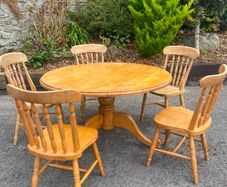 Stripped Pine table and chairs
