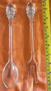 salad serving glass set