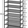 8-Tier Shoe Rack, Tall Shoe Shelf, Shoe Organizer Rack for 21-28 Pairs of Shoes, Detachable Metal Mesh, Narrow Shoe Stand for Hallway, Living Room, Sturdy, Industrial, Rustic Brown (FREE POSTAGE) Image 7