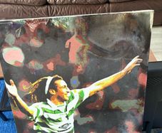 Henrik Larsson King of Kings Celtic Canvas Artwork