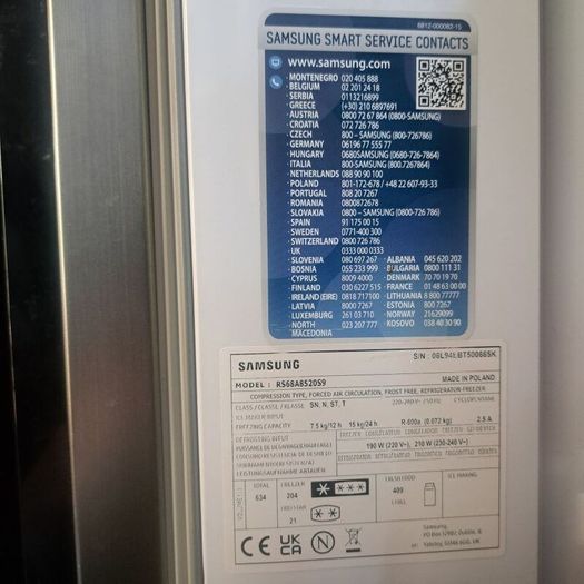 Samsung American Style Fridge /Freezer