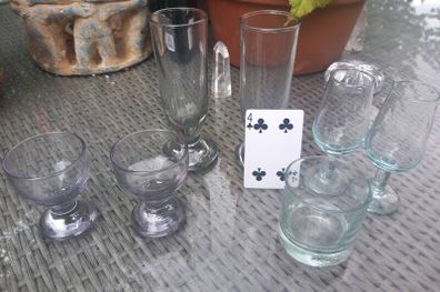7 x antique glasses, bought in Vienna, no damage, D18