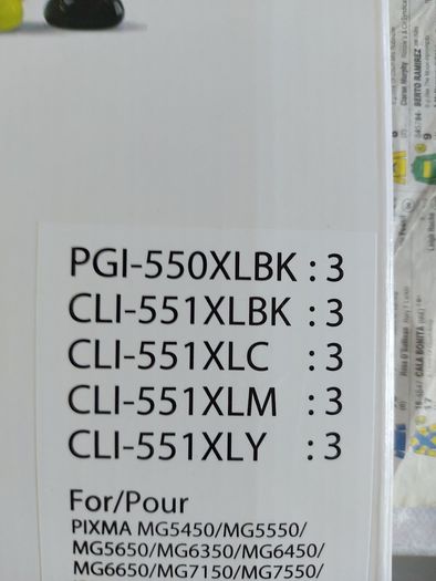 Selection of Canon compatible inks, new and Sealed, 13 in total, 2 large Black, 4 small Black, 3 Yellow, 2 Magenta and 2 CYAN