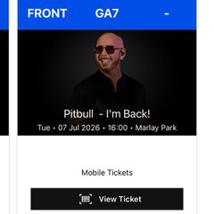 Pitbull concert tickets
