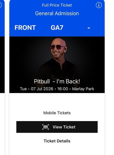 Pitbull concert tickets