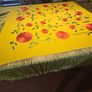 Vintage Italian Silk Embroidered Rose Shawl /Tablecloth 220 times 220 cm Image 3