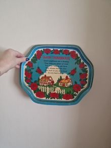 vintage tin tray