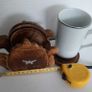New wooden holder tea coasters and white mug Image 2