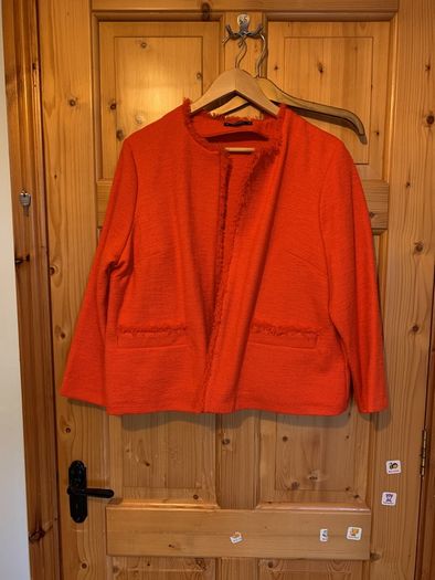Dunnes short red jacket