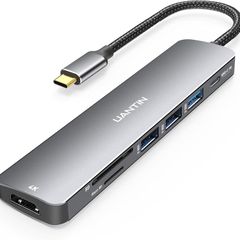 USB C Hub 7 in 1 Multiport Adapter with 4K HDMI Dongle, 100W PD, SD/TF Card Reader, 3 USB-A, USBC Docking Station for MacBook Mac Pro/Air, Dell, HP, ASUS, Acer and Other Type C Laptops Brand: UANTIN