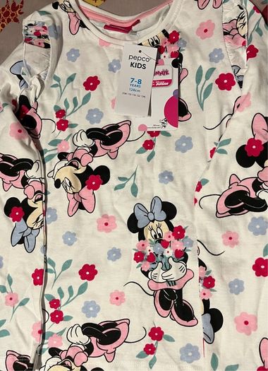 Minnie Mouse hoodie & tshirt age 7/8 years BNWT