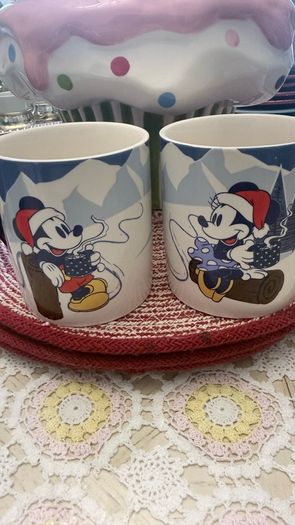 Christmas Disney Mugs Mickey Minnie