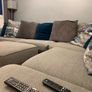 Large Light Grey 8-Seater Sofa with Footstool Image 10