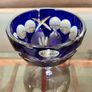 Pretty Cobalt Blue Crystal Retro Sugar or Trinket Bowl Image 6