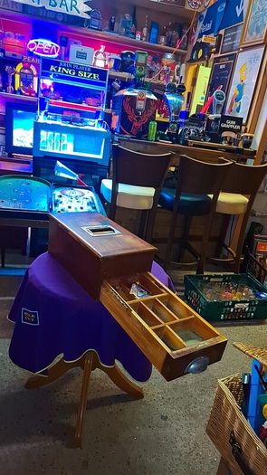 Vintage 1930's wooden shop cash register