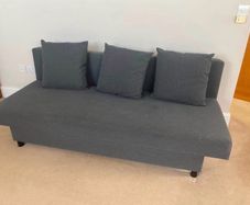 IKEA ALVDALEN 3-seat sofa-bed, dark grey
