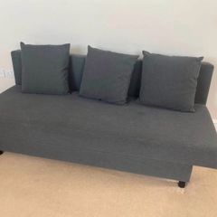 IKEA ALVDALEN 3-seat sofa-bed, dark grey