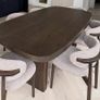 210cm Dark Brown Oak Dining table, Ex Display Like New Image 2