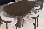 210cm Dark Brown Oak Dining table, Ex Display Like New