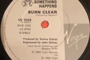 Something Happens Burn Clear Vinyl Single Irish Pressing 7 Inch  Alternative Rock