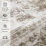 Vintage Beige Rugs Living Room Washable Non Slip Large Area Rug 240x300cm Bedroom Kitchen Hall Lounge Office Dining Room Indoor Carpet Low Pile Big Carpets Image 4