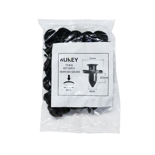 XUKEY B18 Push-Type Bumper & Trim Retainer Clips 30 Pcs - 25411