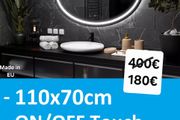 LED Bathroom Mirror Touch Switch Bright Light