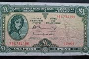 1976 Lady Lavery 1 pound banknote