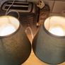 2 Identical Green Table Lamps Image 3