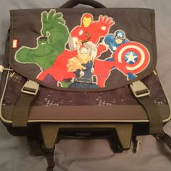 Marvels Superheroes kids school backpack on wheels