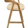 Nordic Oak Embrace Bar Stool with Curved Backrest and Armrests Image 7