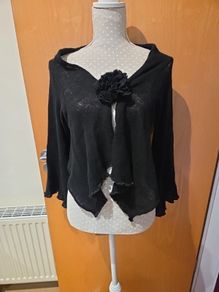Heather Finn cashmere black cardigan uk 8-12