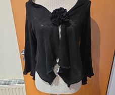 Heather Finn cashmere black cardigan uk 8-12