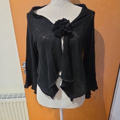 Heather Finn cashmere black cardigan uk 8-12