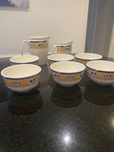 Vintage Steelite  international Albailite  England bows and jugs