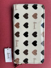 Harrods Glitter Hearts Long Wallet BNWT