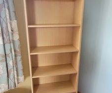Solid 6 shelf pine bookcase