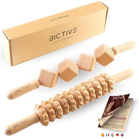 Brand New Professional Quality 2-Roller Wood Therapy Massager.