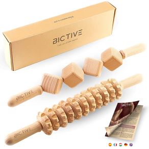 Brand New Professional Quality 2-Roller Wood Therapy Massager.