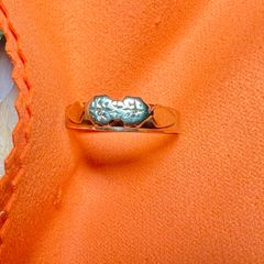 Vintage 9ct Gold Star-Cut Pattern Dress Ring