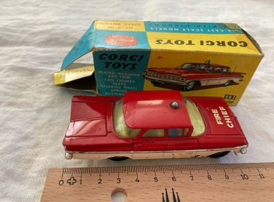 Corgi 482. Chevrolet Impala Fire Chief. Box in ok condition. 1966/69