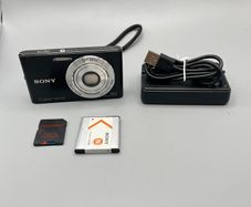 Sony Cyber-shot DSC-W320 14.1MP Digital Camera Black - Full Kit