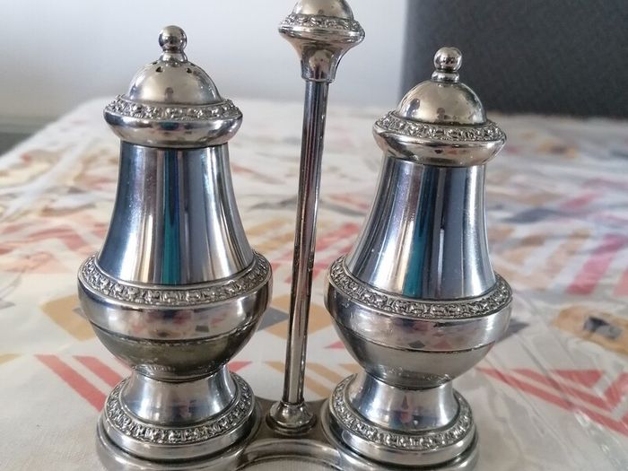 Vintage Silver Plated Salt and Pepper Set
