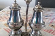Vintage Silver Plated Salt and Pepper Set