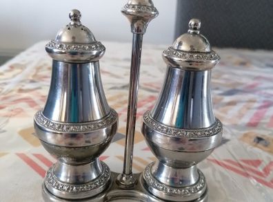 Vintage Silver Plated Salt and Pepper Set